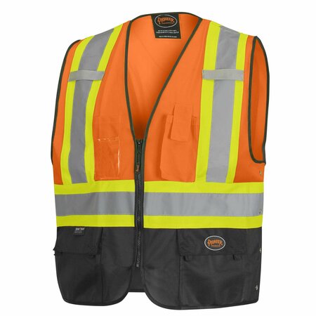 PIONEER Solid Vest w/Black Bottom, Orange, Large V1020251U-L/XL